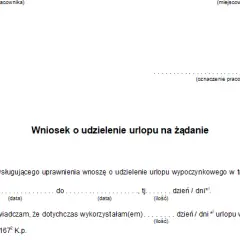 Wzór wniosku o urlop wypoczynkowy - wniosek urlopowy pdf, wzór wniosku urlopowego, wniosek o urlop wzór do druku