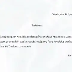 Testament wzajemny małżonków - wzór i wskazówki do napisania